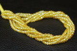 Natural Yellow Zircon Faceted Rondelle Beads 3mm 13inches