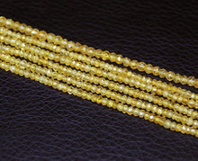 Load image into Gallery viewer, Natural Yellow Zircon Faceted Rondelle Beads 3mm 13inches - Jalvi &amp; Co.