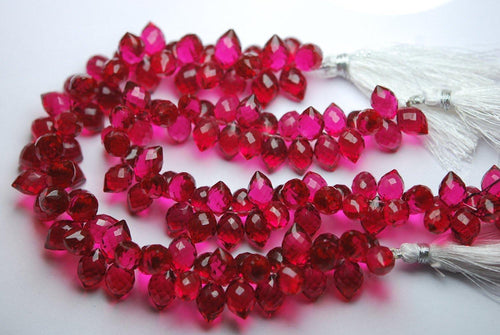 New Arrival, 10 Pcs,Superb-Finest Quality,Pink Quartz Faceted Dew Drops Shape Briolettes, 11-12mm Size, - Jalvi & Co.