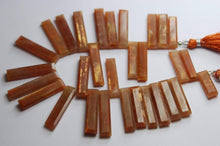 Load image into Gallery viewer, New Arrival, 10 Pec. Natural Sunstones Faceted Baguettes Shaped25-27mm Size, - Jalvi &amp; Co.