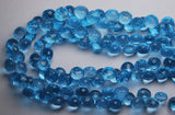 New Arrival, 7 Inches Strand, Finest Quality,Sky Blue Quartz Faceted Drops Shape Briolettes, 7-8mm Size,