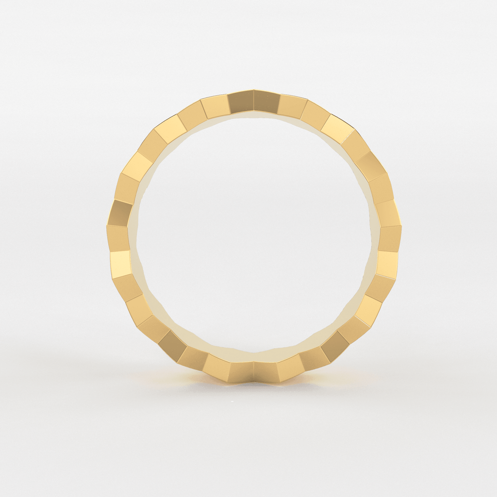 Octagon Gold Ring / 14k Solid Gold Ring / Minimalist Geometric Design Ring  / Bolt Shape Ring / Simple Ring / Wedding Ring, Gifts for Her 