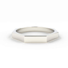 Load image into Gallery viewer, Octagon Gold Ring / 14k Solid Gold Ring / Minimalist Geometric Design Ring / Bolt Shape Ring / Simple Ring / Wedding Ring, Gifts for Her - Jalvi &amp; Co.
