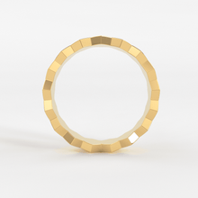 Load image into Gallery viewer, Octagon Wedding Band / 14k Gold All Around Octagon Women&#39;s Wedding Band / Unique Unisex Wedding Band / Polygon Handmade Solid Gold Band - Jalvi &amp; Co.