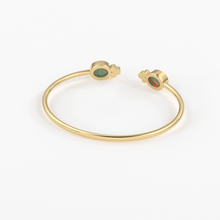 Load image into Gallery viewer, Opal Cuff Bracelet, Open Bangle Bracelet, Real Solid Gold Cuff Bracelet, Vintage Stacking Bangle, 14k Gold Bangle Bracelet - Jalvi &amp; Co.