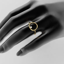 Load image into Gallery viewer, Open Circle Diamond Ring in 14k Gold / Unique Diamond Ring / Special Gift / Graduation Gift - Jalvi &amp; Co.