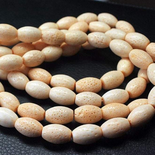 Orange Lava Rock Smooth Gemstone Loose Puff Marquise Beads Strand 16