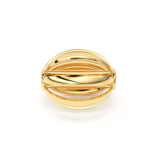 Oval Designer14K 18k Solid Gold Handmade Gold Spacer Bead Jewelry Making Supply 7mm - Jalvi & Co.