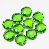 Peridot Green Quartz Faceted Round Cut Loose Matching Pair Beads 6pc 12mm