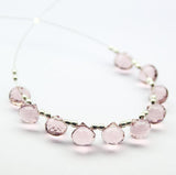 Pink Amethyst  Quartz Faceted Onion Beads 7mm 10pc