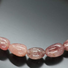 Load image into Gallery viewer, Pink Fruit Strawberry Quartz Smooth Tumble Loose Gemstone Beads 11mm 12mm 4&quot; - Jalvi &amp; Co.