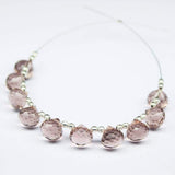 Pink Morganite Quartz Faceted Onion Beads 7mm 10pc