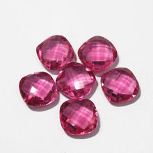 Load image into Gallery viewer, Pink Quartz Faceted Cushion Beads 8mm 10pc - Jalvi &amp; Co.