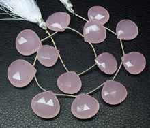 Load image into Gallery viewer, Pink Rose Chalcedony Heart Drops Faceted Briolette Beads Strand 18mm 5&quot; - Jalvi &amp; Co.