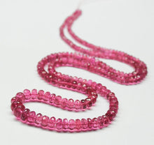 Load image into Gallery viewer, Pink Rubellite Tourmaline Faceted Rondelle Gemstone Beads Strand 2mm 6.5mm 10&quot; - Jalvi &amp; Co.