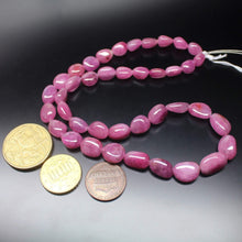 Load image into Gallery viewer, Pink Sapphire Smooth Polished Tumble Briolette Loose Gemstone Beads 8&quot; 9mm 14mm - Jalvi &amp; Co.