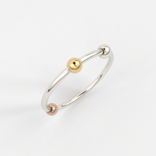 Load image into Gallery viewer, Playful Bead Stacking Ring / 14k Gold Spinning Ring / Anxiety Ring / Dainty Gold Ring / Thin Stacking Ring / Tiny Gold Ring / Abacus Ring - Jalvi &amp; Co.