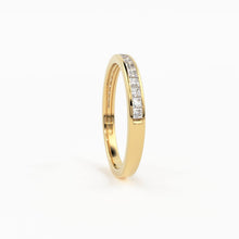 Load image into Gallery viewer, Princess Cut Diamond Half Eternity Ring 2.4mm 0.55 ctw 14k Gold / Channel Setting Wedding Band / Rose Gold White Gold - Jalvi &amp; Co.
