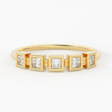 Princess Cut Diamond Wedding Band / 14k Gold Princess Cut Women's Wedding Ring Available in Rose Gold White Gold