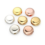 Puff Round Coin Solid Gold Beads / Handmade Real Gold Spacer / 18k Gold Findings / 14k Jewelry Making Supplies in USA