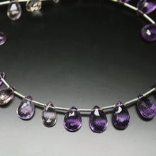 Load image into Gallery viewer, Purple Amethyst Faceted Pear Drop Briolette Loose Gemstone Bead 4&quot; 8mm 10mm - Jalvi &amp; Co.