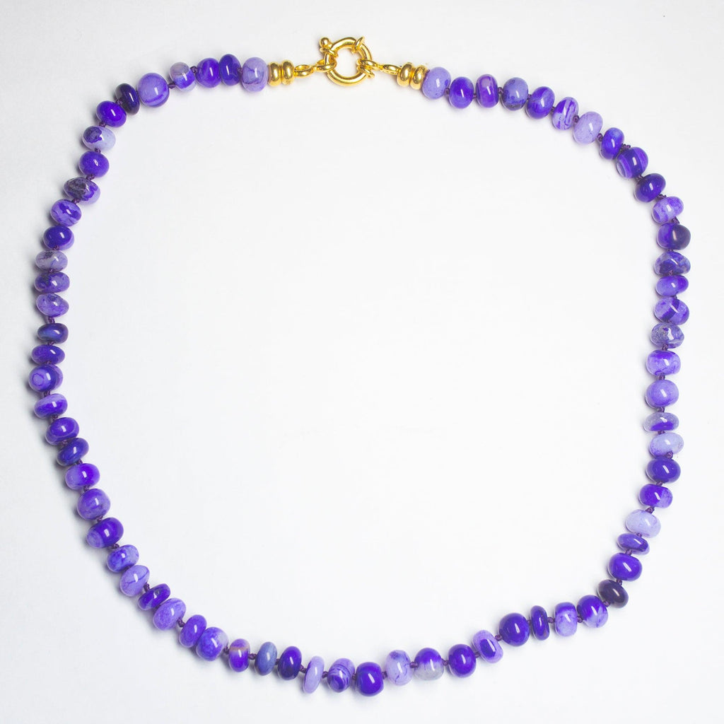 Purple Opal Knotted Necklace - Jalvi & Co.