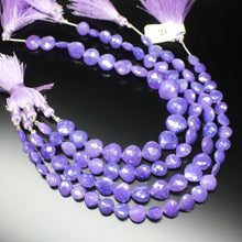 Load image into Gallery viewer, Purple Quartz Faceted Heart Drops Loose Gemstone Beads Strand 9mm 10mm 4&quot; - Jalvi &amp; Co.