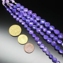 Load image into Gallery viewer, Purple Quartz Faceted Heart Drops Loose Gemstone Beads Strand 9mm 10mm 4&quot; - Jalvi &amp; Co.