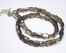 Load image into Gallery viewer, Ready to wear, 18 inch, 7-9mm, Smoky Quartz Faceted Nugget Beaded Necklace, Quartz Beads - Jalvi &amp; Co.