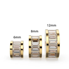 Load image into Gallery viewer, Real Baguette Diamond Gold Beads / Handmade Diamond Rondelle Bead / Diamond Round Beads / Solid Gold Diamond Spacer Findings / Round Diamond - Jalvi &amp; Co.