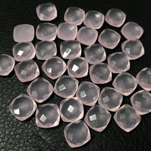 Load image into Gallery viewer, Rose Chalcedony Faceted Cushion Gemstone Beads Matching Pair 6pc 10mm - Jalvi &amp; Co.