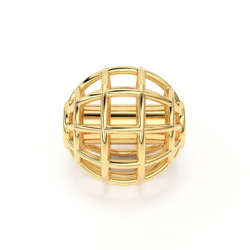 Round Designer Solid Gold 14k 18k Handmade Gold Spacer Bead Jewelry Making Supply 5mm - Jalvi & Co.