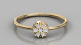 Round Diamond Band in 14k Gold / Brilliant Diamond Ring / Gold Band White Diamond Ring / Genuine Diamond Wedding Band