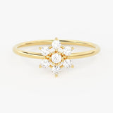 Round Diamond Band in 14k Gold / Round Brilliant Diamond Ring / Gold Band White Diamond Ring / Genuine Diamond Wedding Band