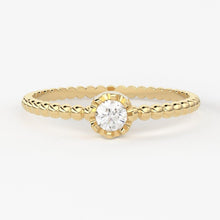 Load image into Gallery viewer, Round Diamond Band in 14k Gold / Round Diamond Ring / Gold Band White Diamond Ring / Round Diamond Wedding Band - Jalvi &amp; Co.