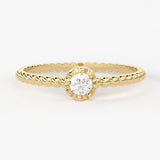 Round Diamond Band in 14k Gold / Round Diamond Ring / Gold Band White Diamond Ring / Round Diamond Wedding Band