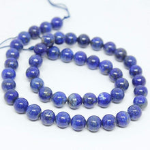 Load image into Gallery viewer, Royal Blue Lapis Lazuli Smooth Polished Gemstone Round Ball Beads Strand 15&quot; 8mm - Jalvi &amp; Co.