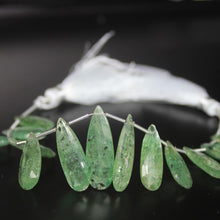 Load image into Gallery viewer, Royal Green Kyanite Faceted Pear Drops Loose Gemstone Beads 13pc 16mm 28mm - Jalvi &amp; Co.