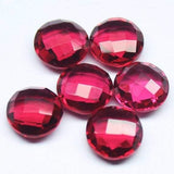 Rubellite Pink Quartz Faceted Coin Loose Gemstone Matching Pair Beads 6pc 10mm