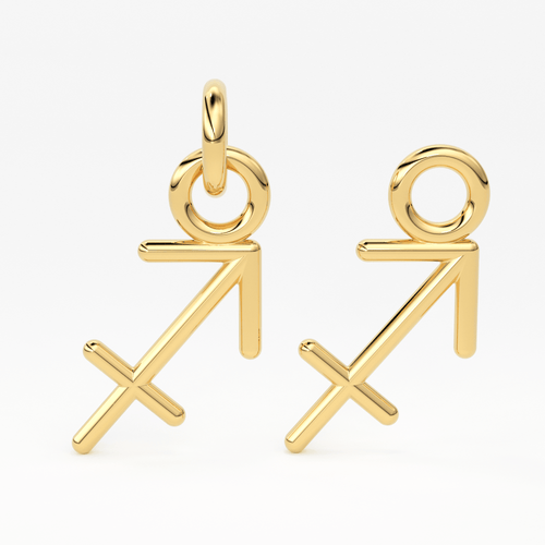 Sagittarius Zodiac Necklace Star Sign Pendant Astrology Birthday Gift in Solid 14k or 18k Gold - Jalvi & Co.