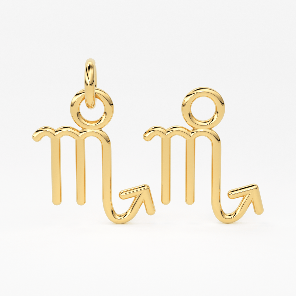 Scorpio Zodiac Necklace Star Sign Pendant Astrology Birthday Gift in Solid 14k or 18k Gold - Jalvi & Co.