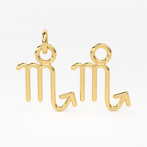 Scorpio Zodiac Necklace Star Sign Pendant Astrology Birthday Gift in Solid 14k or 18k Gold - Jalvi & Co.