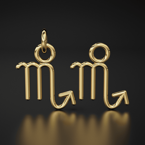 Scorpio Zodiac Necklace Star Sign Pendant Astrology Birthday Gift in Solid 14k or 18k Gold - Jalvi & Co.