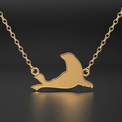 Seal Necklace / 14k Gold Seal Necklace / Marine Life Gold Necklaces / Aquatic Necklace / Minimalist Seal Necklace / Dainty Seal Animal Necklace - Jalvi & Co.