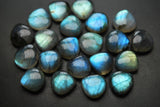 Side Drilled, 3 Matched Pair,Labradorite Smooth Heart Shape, 16mm