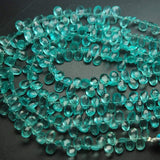 Sky Blue Apatite Faceted Pear Briolette Gemstone Loose Beads Strand 6mm 8mm 8