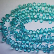 Load image into Gallery viewer, Sky Blue Apatite Faceted Pear Briolette Gemstone Loose Beads Strand 6mm 8mm 8&quot; - Jalvi &amp; Co.