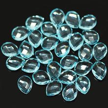 Load image into Gallery viewer, Sky Blue Topaz Quartz Faceted Pear Drop Briolette Matching Beads 6pc 12x10mm - Jalvi &amp; Co.