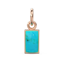 Load image into Gallery viewer, Sleeping Beauty Turquoise Pendant / 18k Solid Yellow Gold Bezel Turquoise Charm / Blue Gemstone Jewelry / Sleeping Beauty Charm - Jalvi &amp; Co.