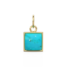 Load image into Gallery viewer, Sleeping Beauty Turquoise Pendant / 18k Solid Yellow Gold Bezel Turquoise Charm / Blue Gemstone Jewelry / Sleeping Beauty Charm for Necklace - Jalvi &amp; Co.